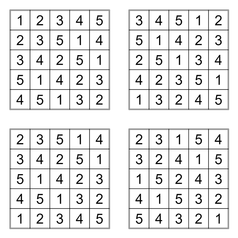 4 Square, King Square Grids