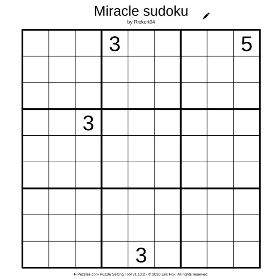 Miracle sudoku — Rätselportal — Logic Masters Deutschland